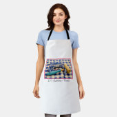 Hammer Time Blue Crab mit Hammer auf Gingham Schürze (Getragen)