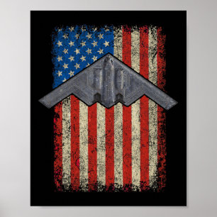 Hammer Time Stealth B-2 Militärflugzeug Mitternach Poster