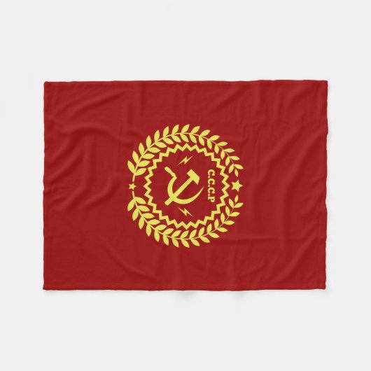 Hammer-u. der Sichel-CCCP Abzeichen-Decken Fleecedecke (Vorderseite (Horizontal))