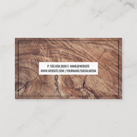 Hammer und Chisel | Holzkörner Visitenkarte (Rückseite)