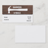 Hämmer und Nagel-Baugewerbe-Karten Visitenkarte (Vorne/Hinten)