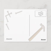 Hammer und Nägel Postkarte (Rückseite)