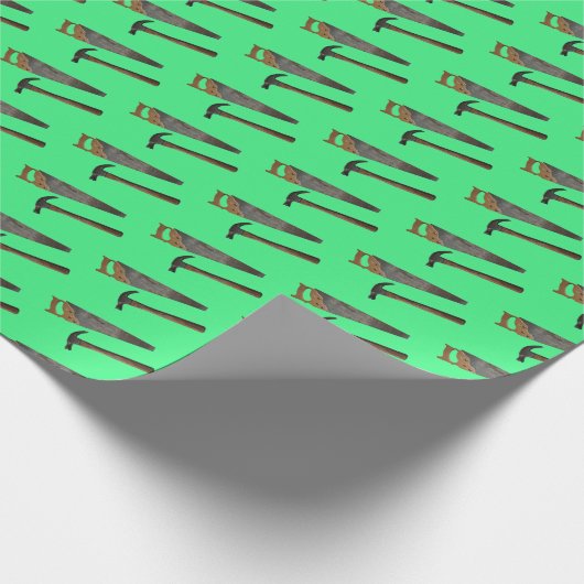 Hammer und Saat, Tools Geschenkpapier (Ecke)