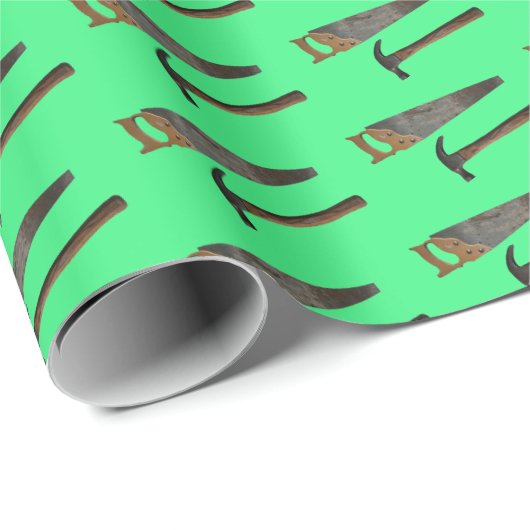 Hammer und Saat, Tools Geschenkpapier (Rolleneckpunkt)