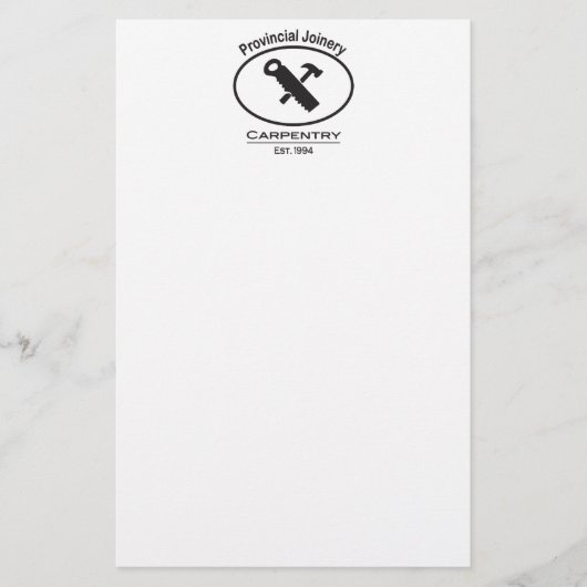 Hammer- und Sägedesign Briefpapier (Vorderseite)