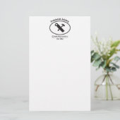 Hammer- und Sägedesign Briefpapier (Stehend Vorderseite)