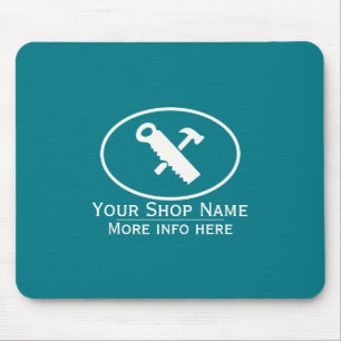 Hammer- und Sägedesign Mousepad