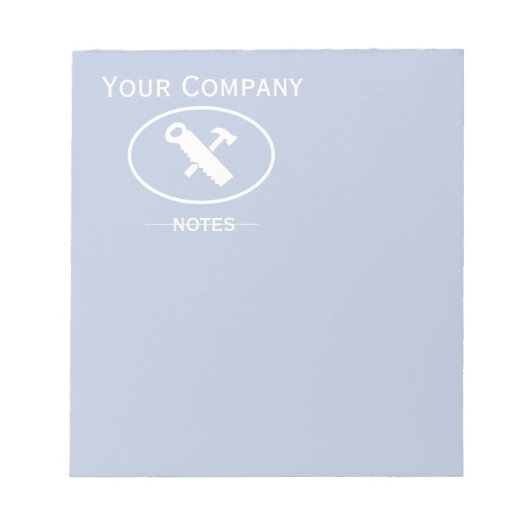 Hammer- und Sägedesign Notizblock (Vorderseite)