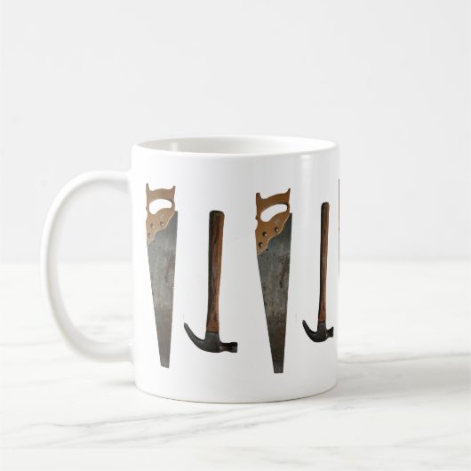 Hammer- und Sägeelemente Kaffeetasse (Links)