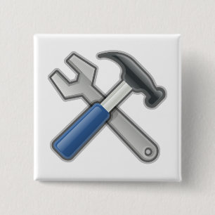 Hammer und Schraubenschlüssel Button