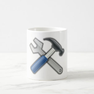 Hammer und Schraubenschlüssel Kaffeetasse
