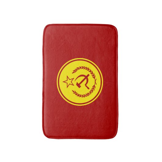 Hammer-und Sichel-Abzeichen Badematte (Vorderseite Vertikal)