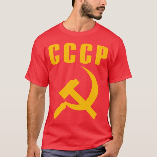 Hammer und Sichel cccp UDSSR T-Shirt (Vorderseite)