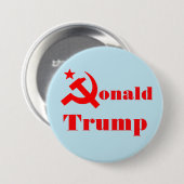 Hammer und Sichel "Donald Trump " Button (Vorne & Hinten)