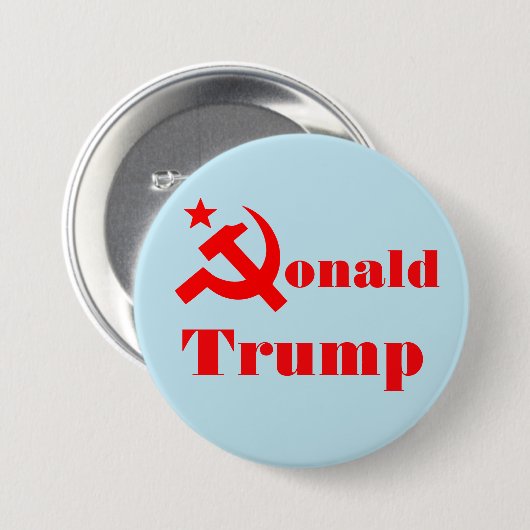 Hammer und Sichel "Donald Trump " Button (Vorne & Hinten)