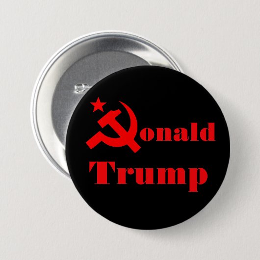 Hammer und Sichel "Donald Trump" Button (Vorne & Hinten)