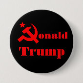 Hammer und Sichel "Donald Trump" Button (Vorderseite)