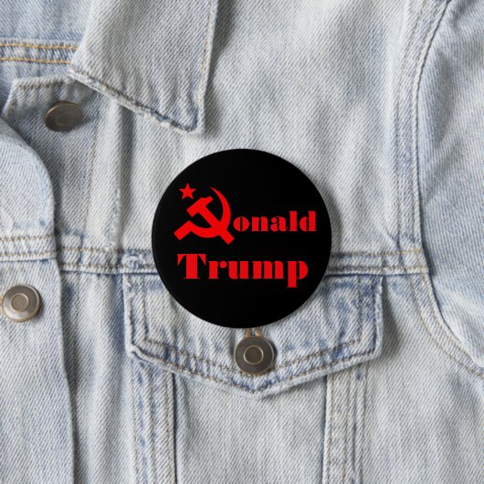 Hammer und Sichel "Donald Trump" Button (Beispiel)