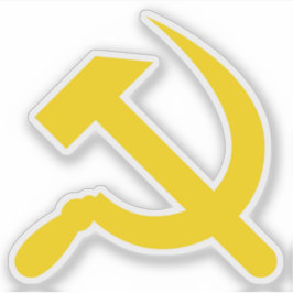 Hammer und Sichel (gelb) Aufkleber