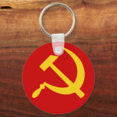 Hammer und Sichel (gelb) Schlüsselanhänger (Vorderseite)