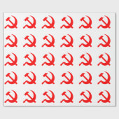 Hammer und Sichel Geschenkpapier (Flach)