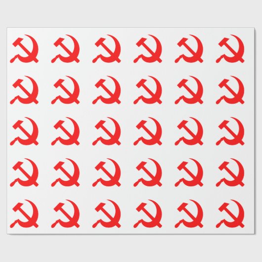 Hammer und Sichel Geschenkpapier (Flach)