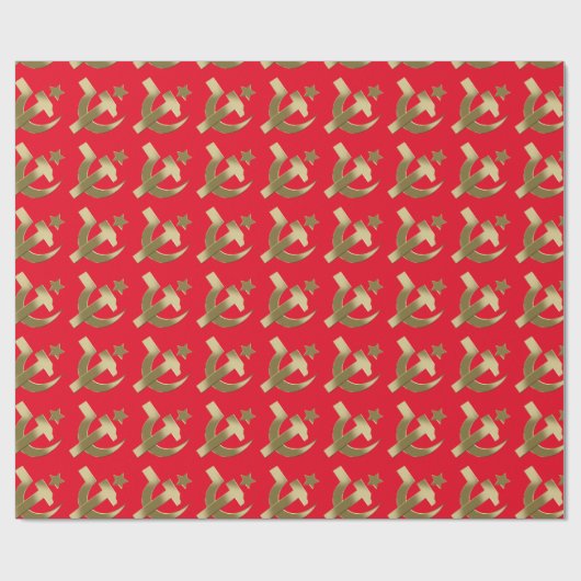 Hammer und Sichel Geschenkpapier (Flach)