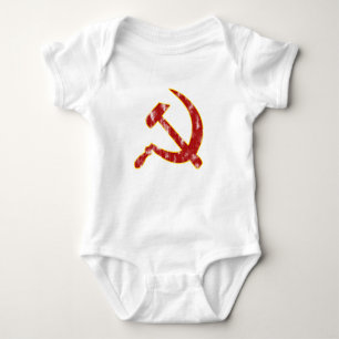 Hammer und Sichel (getragener Blick) Baby Strampler