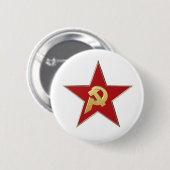 Hammer und Sichel in den roten Stern Button (Vorne & Hinten)