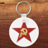 Hammer und Sichel in den roten Stern Schlüsselanhänger (Vorderseite)