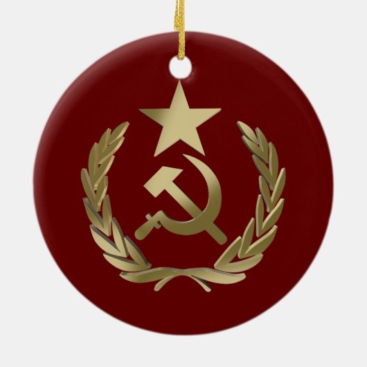 Hammer und Sichel Keramik Ornament (Hinten)