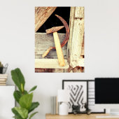 Hammer und Sichel - kommunistisches Symbol Poster (Heimbüro)