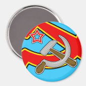 Hammer und Sichel Magnet (Vorderseite/Rückseite)