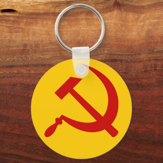 Hammer und Sichel (rot) Schlüsselanhänger (Vorderseite)