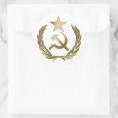 Hammer und Sichel Runder Aufkleber (Tasche)