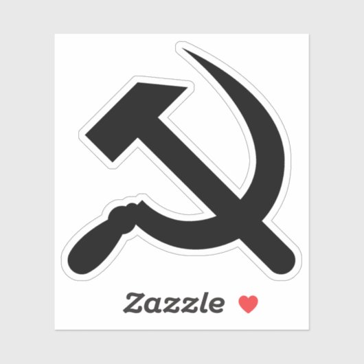 Hammer und Sichel (schwarz) Aufkleber (Blatt)