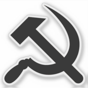 Hammer und Sichel (schwarz) Aufkleber