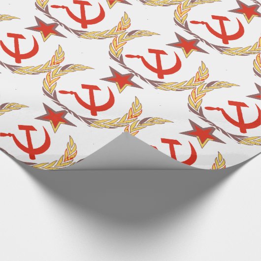 Hammer und Sichel und Stern Geschenkpapier (Ecke)