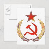 Hammer und Sichel und Stern Postkarte (Vorne/Hinten)