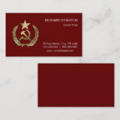 Hammer und Sichel Visitenkarte (Vorne/Hinten)