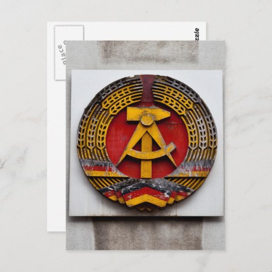 Hammer und Sichelsymbol Postkarte (Vorne/Hinten)