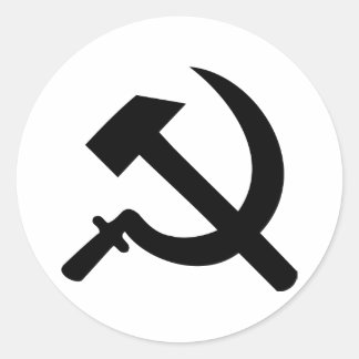 Hammer- und Sichelsymbol Runder Aufkleber