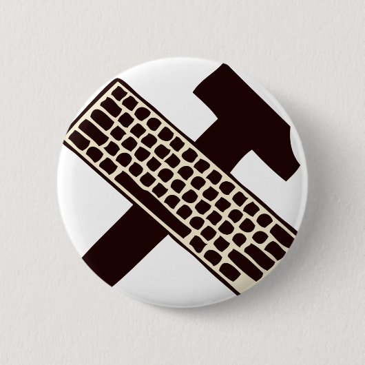 Hammer und Tastatur Button (Vorderseite)