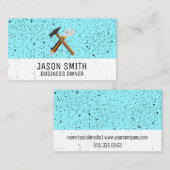 Hammer und Wrench | Bau | gesprenkelt Visitenkarte (Vorne/Hinten)