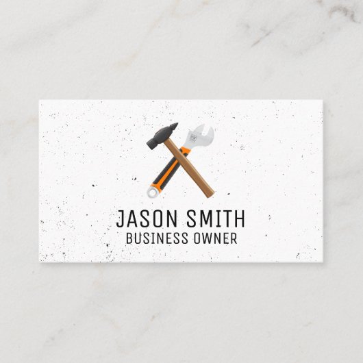 Hammer und Wrench | Bau Visitenkarte (Vorderseite)