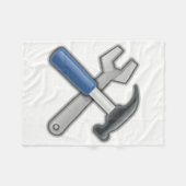 Hammer und Wrench Fleecedecke (Vorderseite (Horizontal))