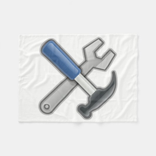 Hammer und Wrench Fleecedecke (Vorderseite (Horizontal))