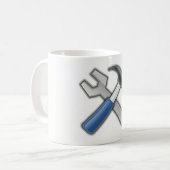 Hammer und Wrench Kaffeetasse (Vorderseite Links)