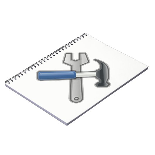Hammer und Wrench Notizblock (Linke Seite)