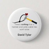 Hammer und Zap-Gurt Button (Vorderseite)